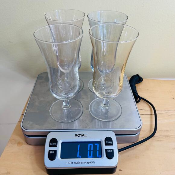 Vtg 60s Iridescent Parfait Glasses Cordial Liqueur Hand Blown Stem France - Picture 7 of 7